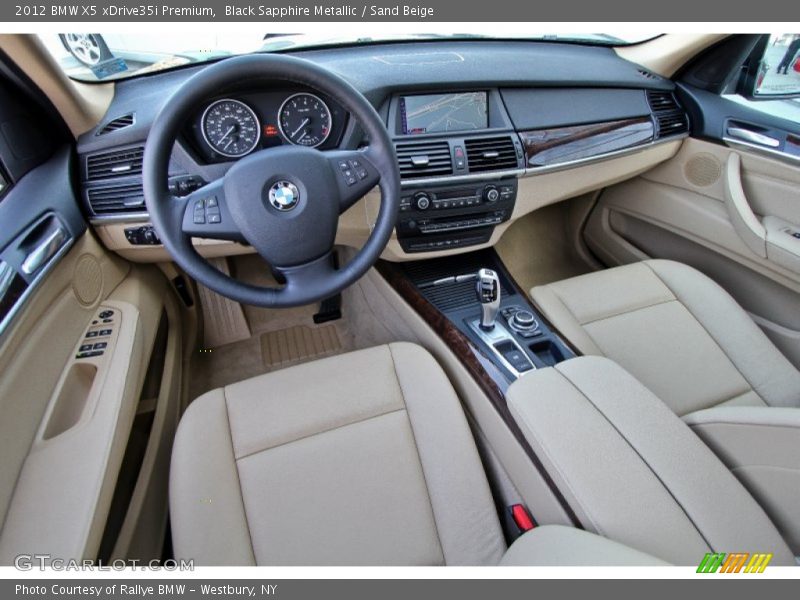 Black Sapphire Metallic / Sand Beige 2012 BMW X5 xDrive35i Premium
