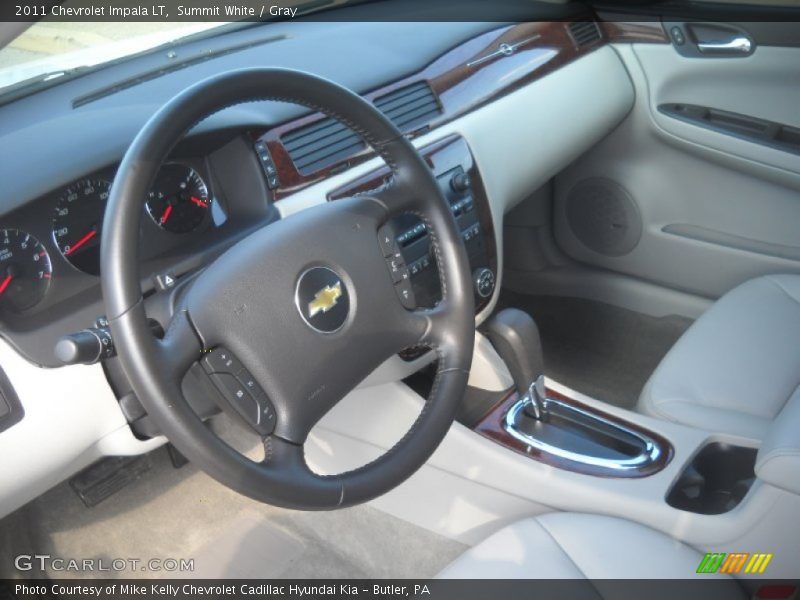 Summit White / Gray 2011 Chevrolet Impala LT