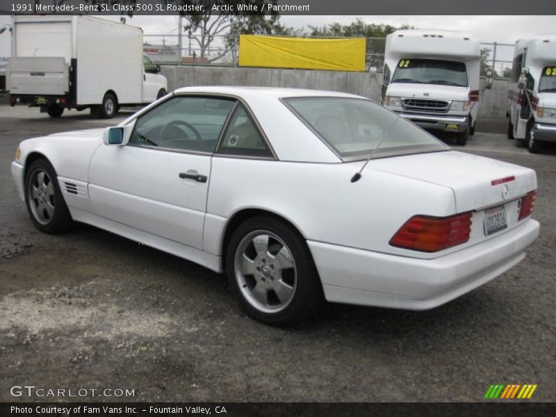 Arctic White / Parchment 1991 Mercedes-Benz SL Class 500 SL Roadster