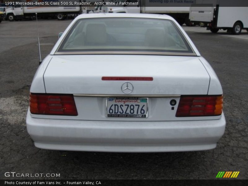 Arctic White / Parchment 1991 Mercedes-Benz SL Class 500 SL Roadster