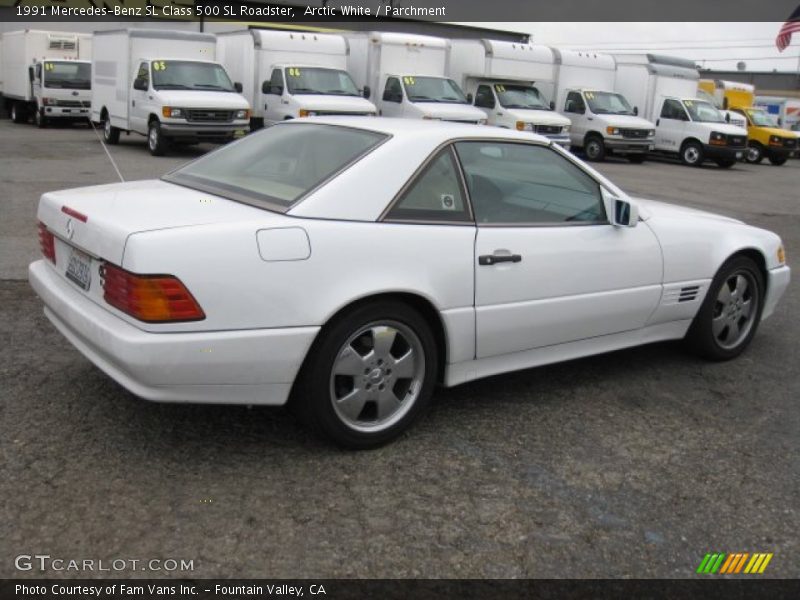 Arctic White / Parchment 1991 Mercedes-Benz SL Class 500 SL Roadster