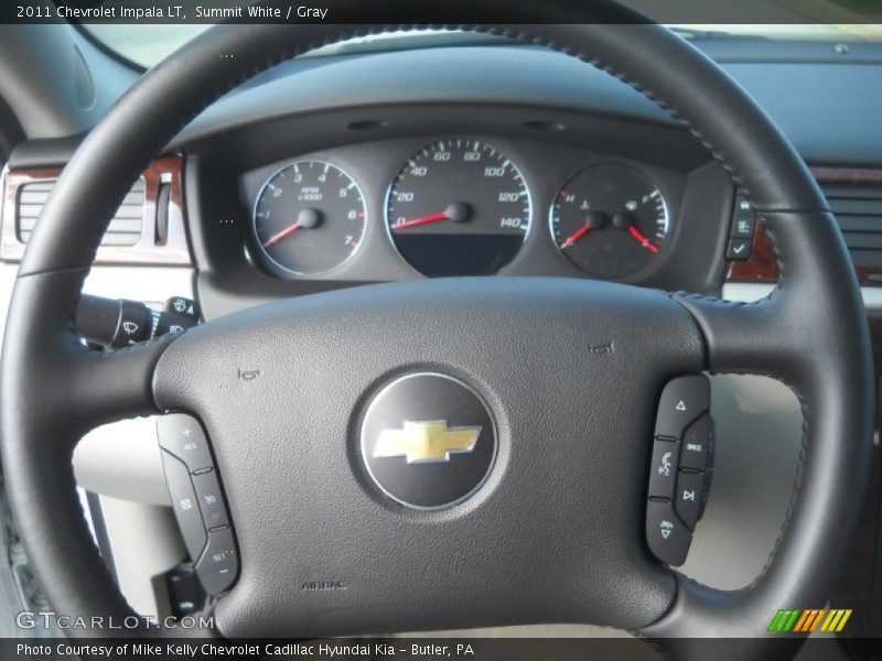 Summit White / Gray 2011 Chevrolet Impala LT