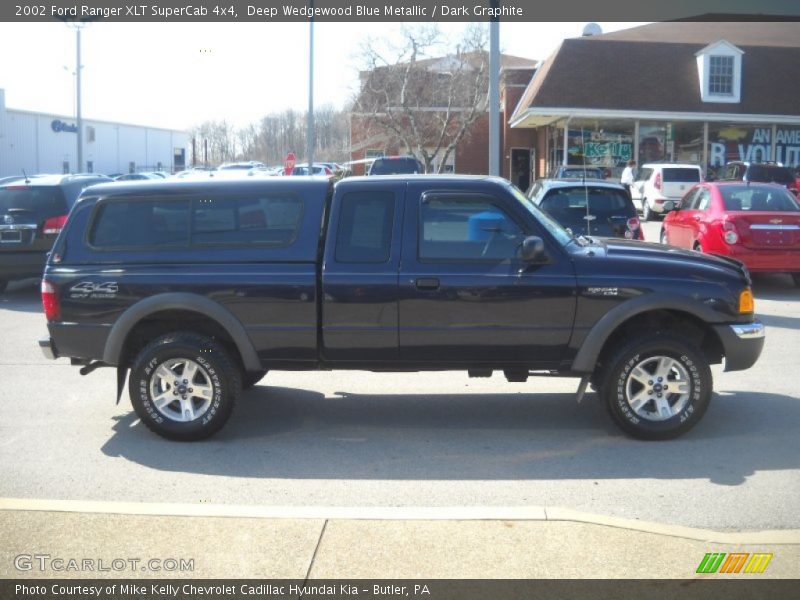 Deep Wedgewood Blue Metallic / Dark Graphite 2002 Ford Ranger XLT SuperCab 4x4