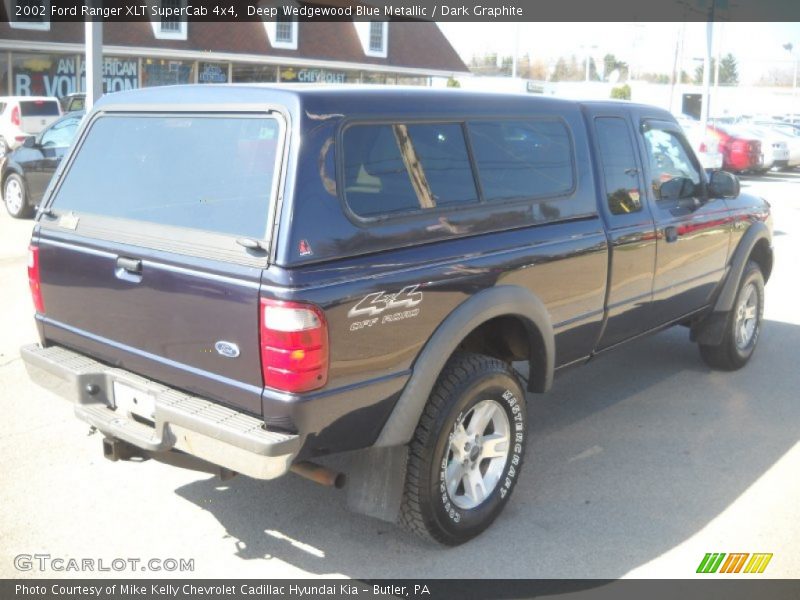 Deep Wedgewood Blue Metallic / Dark Graphite 2002 Ford Ranger XLT SuperCab 4x4