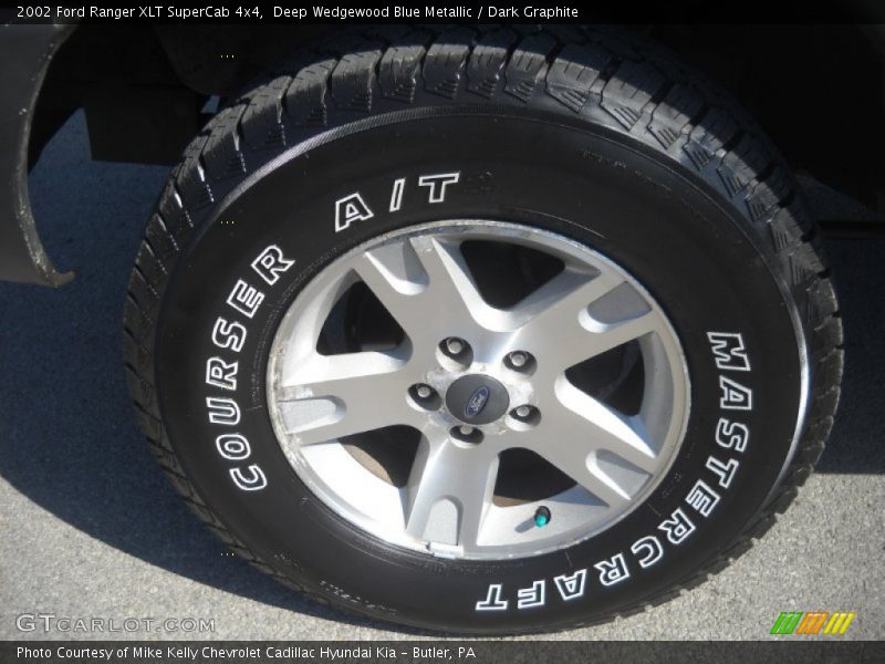 Deep Wedgewood Blue Metallic / Dark Graphite 2002 Ford Ranger XLT SuperCab 4x4