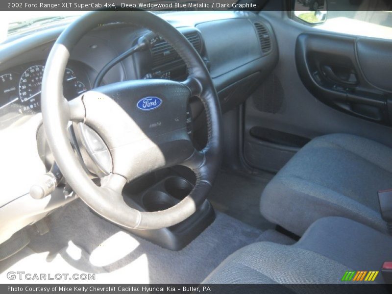 Deep Wedgewood Blue Metallic / Dark Graphite 2002 Ford Ranger XLT SuperCab 4x4