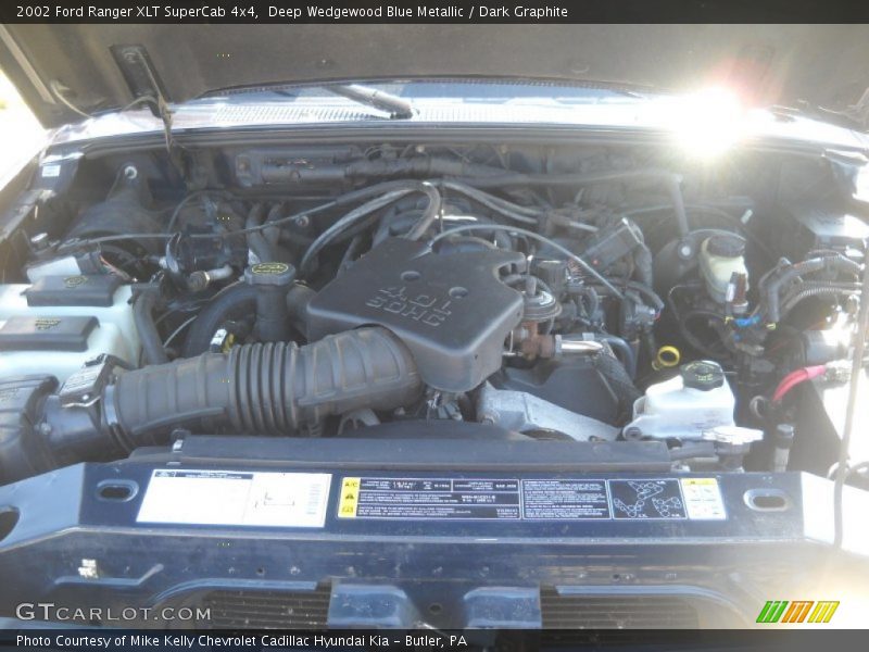 Deep Wedgewood Blue Metallic / Dark Graphite 2002 Ford Ranger XLT SuperCab 4x4