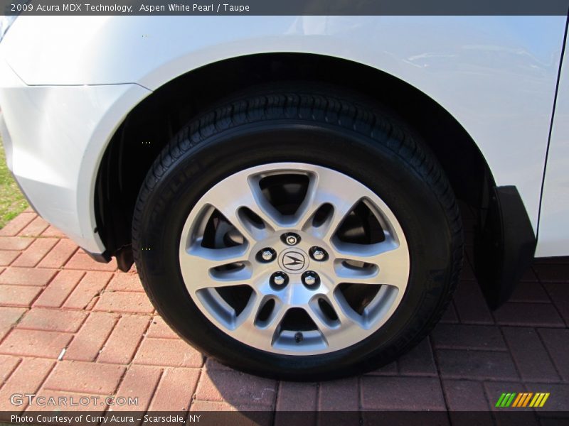 Aspen White Pearl / Taupe 2009 Acura MDX Technology