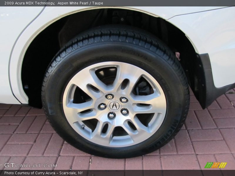 Aspen White Pearl / Taupe 2009 Acura MDX Technology