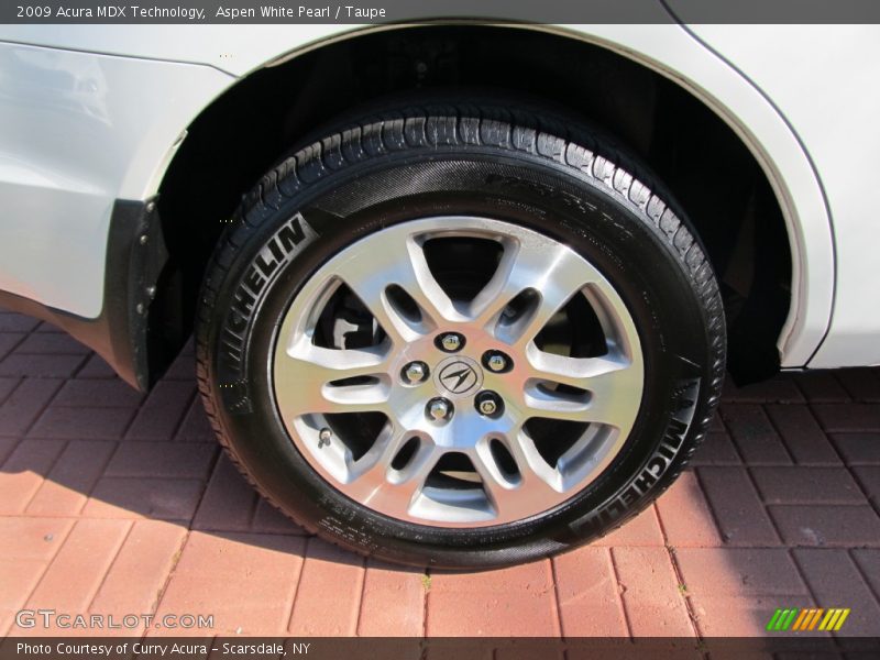 Aspen White Pearl / Taupe 2009 Acura MDX Technology