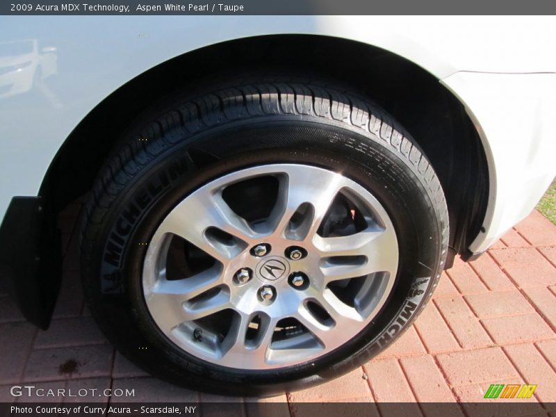 Aspen White Pearl / Taupe 2009 Acura MDX Technology