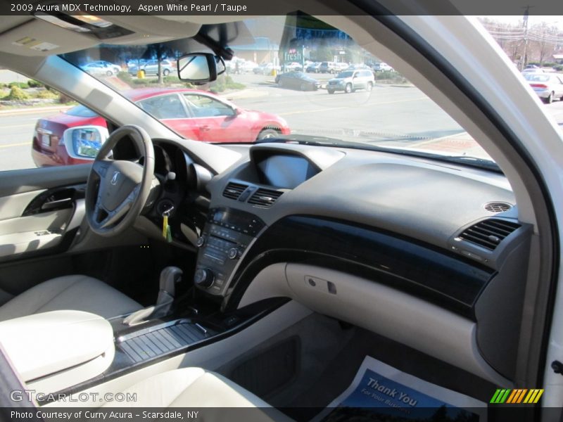 Aspen White Pearl / Taupe 2009 Acura MDX Technology