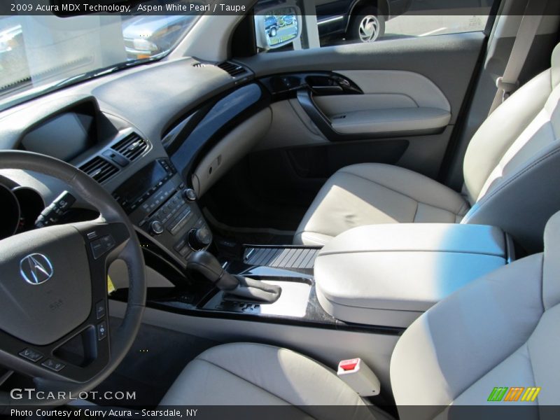 Aspen White Pearl / Taupe 2009 Acura MDX Technology