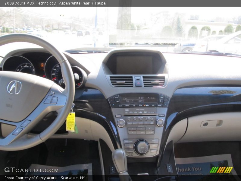 Aspen White Pearl / Taupe 2009 Acura MDX Technology