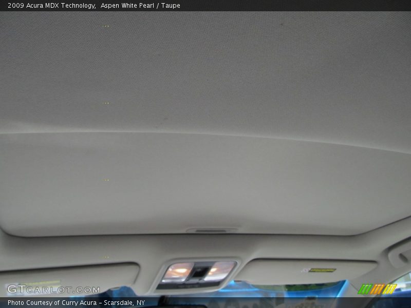 Aspen White Pearl / Taupe 2009 Acura MDX Technology