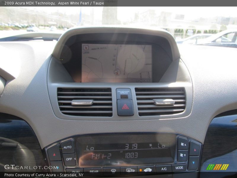 Aspen White Pearl / Taupe 2009 Acura MDX Technology