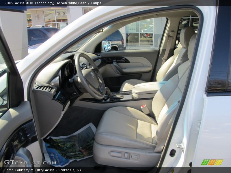Aspen White Pearl / Taupe 2009 Acura MDX Technology