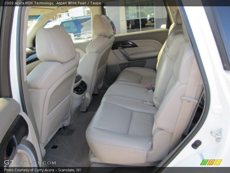 Aspen White Pearl / Taupe 2009 Acura MDX Technology