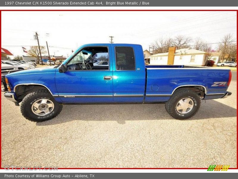 Bright Blue Metallic / Blue 1997 Chevrolet C/K K1500 Silverado Extended Cab 4x4