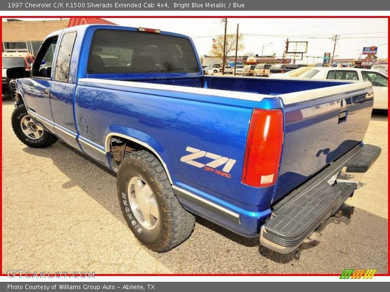 Bright Blue Metallic / Blue 1997 Chevrolet C/K K1500 Silverado Extended Cab 4x4