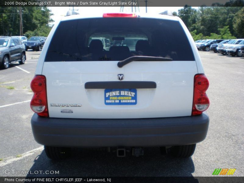Bright White / Dark Slate Gray/Light Slate Gray 2006 Dodge Durango SXT