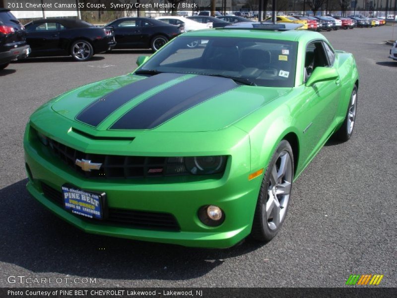 Synergy Green Metallic / Black 2011 Chevrolet Camaro SS Coupe