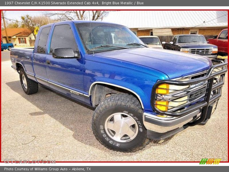 Bright Blue Metallic / Blue 1997 Chevrolet C/K K1500 Silverado Extended Cab 4x4