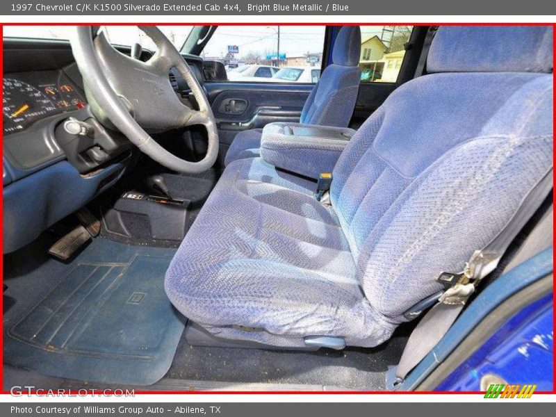 Bright Blue Metallic / Blue 1997 Chevrolet C/K K1500 Silverado Extended Cab 4x4