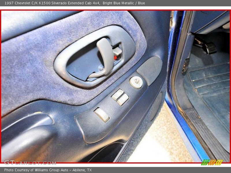 Bright Blue Metallic / Blue 1997 Chevrolet C/K K1500 Silverado Extended Cab 4x4