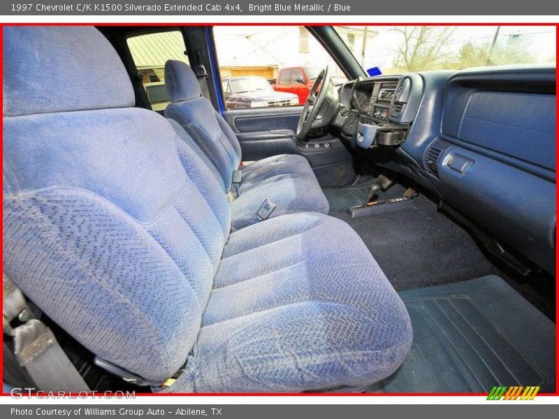 Bright Blue Metallic / Blue 1997 Chevrolet C/K K1500 Silverado Extended Cab 4x4