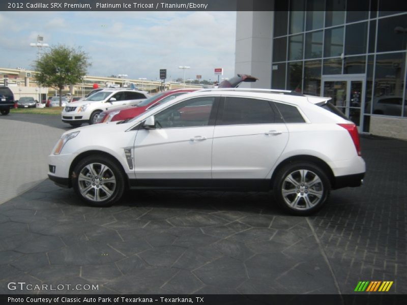 Platinum Ice Tricoat / Titanium/Ebony 2012 Cadillac SRX Premium