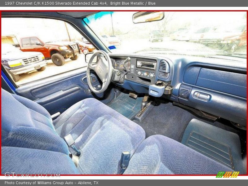 Bright Blue Metallic / Blue 1997 Chevrolet C/K K1500 Silverado Extended Cab 4x4