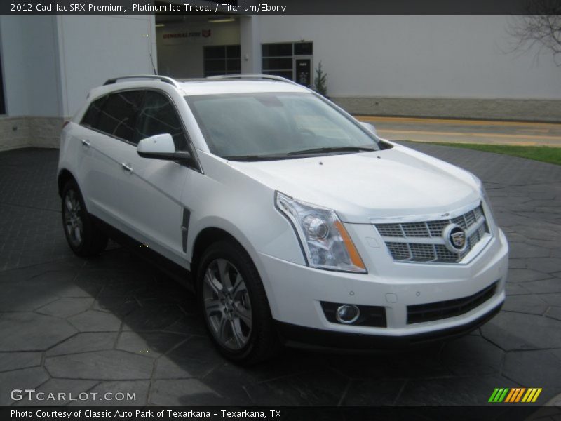 Platinum Ice Tricoat / Titanium/Ebony 2012 Cadillac SRX Premium