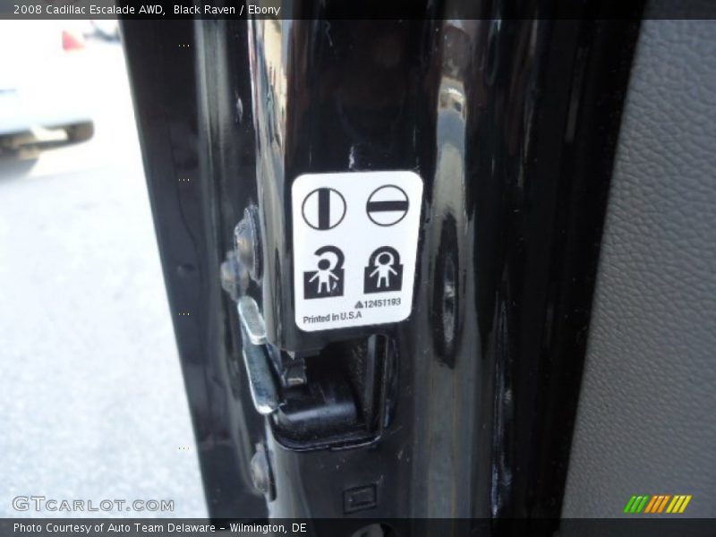 Black Raven / Ebony 2008 Cadillac Escalade AWD