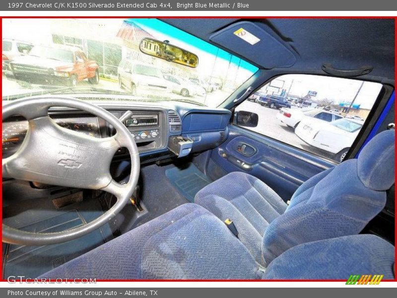 Bright Blue Metallic / Blue 1997 Chevrolet C/K K1500 Silverado Extended Cab 4x4