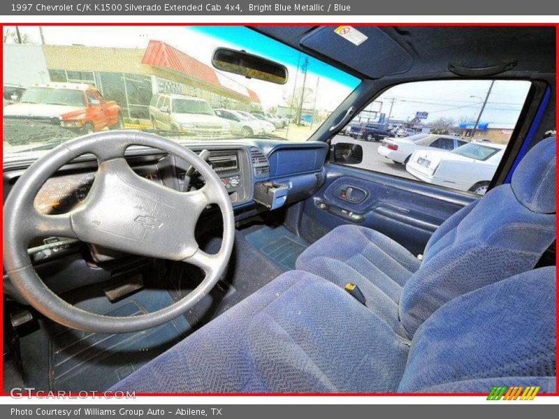 Bright Blue Metallic / Blue 1997 Chevrolet C/K K1500 Silverado Extended Cab 4x4