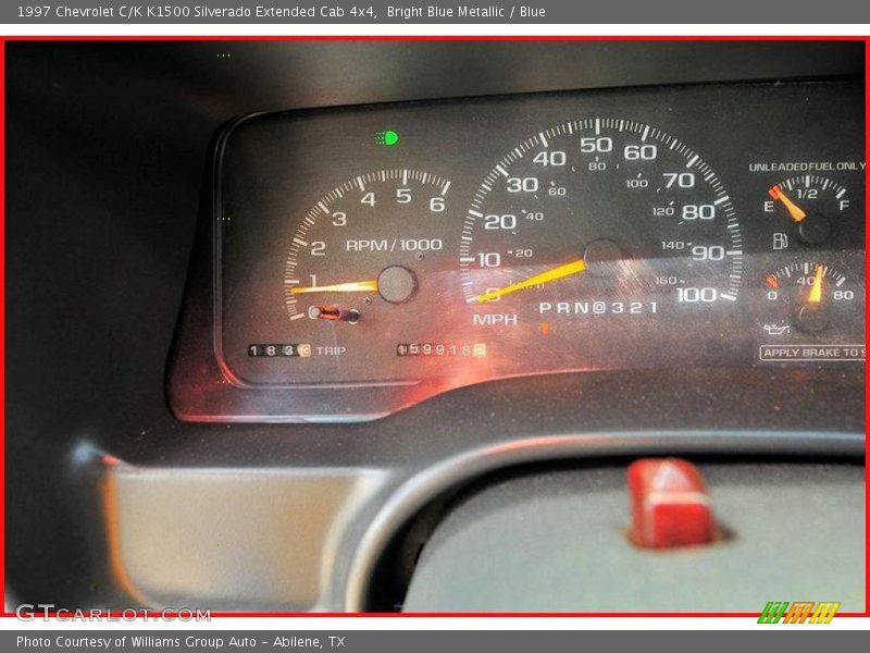 Bright Blue Metallic / Blue 1997 Chevrolet C/K K1500 Silverado Extended Cab 4x4
