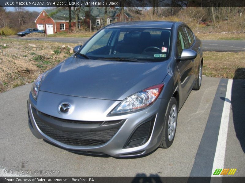 Liquid Silver Metallic / Black 2010 Mazda MAZDA3 i SV 4 Door