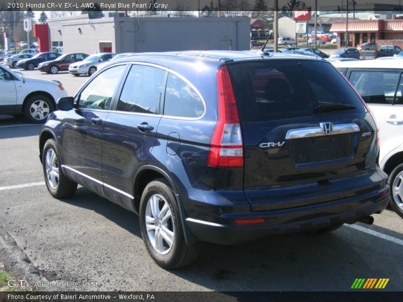 Royal Blue Pearl / Gray 2010 Honda CR-V EX-L AWD