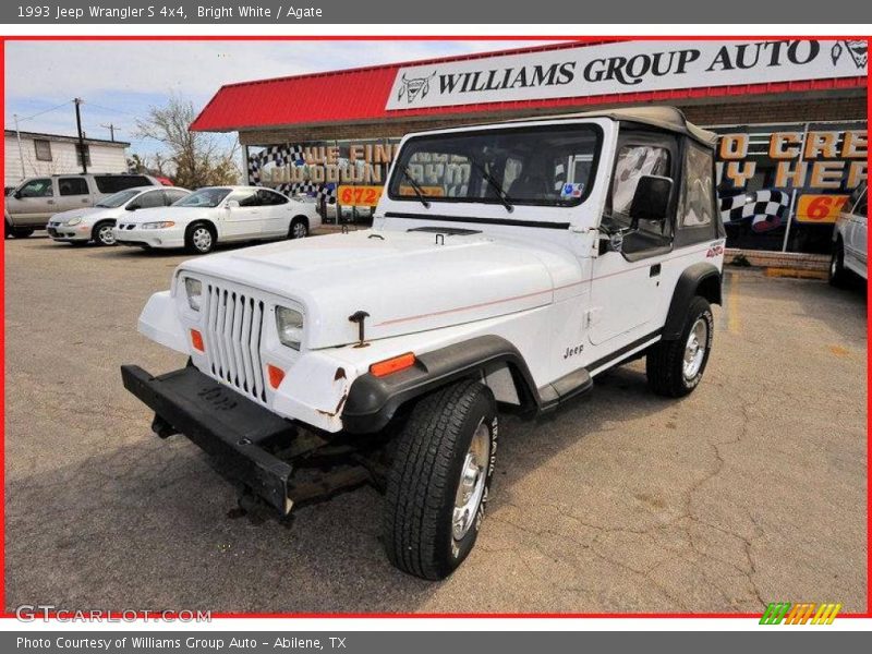 Bright White / Agate 1993 Jeep Wrangler S 4x4