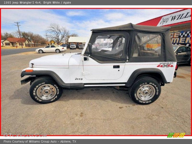 Bright White / Agate 1993 Jeep Wrangler S 4x4