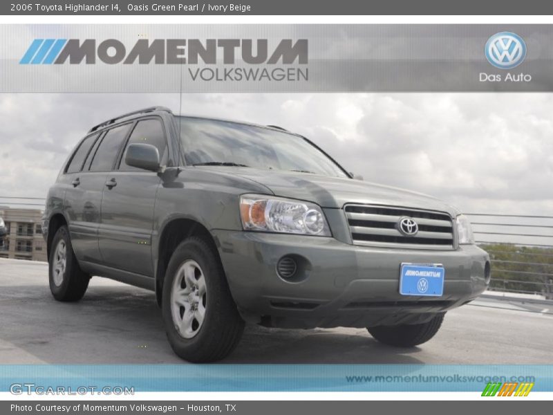 Oasis Green Pearl / Ivory Beige 2006 Toyota Highlander I4