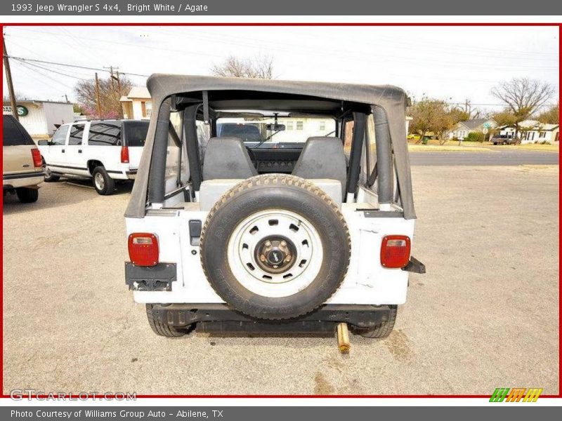 Bright White / Agate 1993 Jeep Wrangler S 4x4