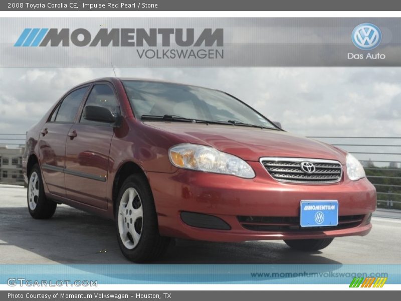 Impulse Red Pearl / Stone 2008 Toyota Corolla CE