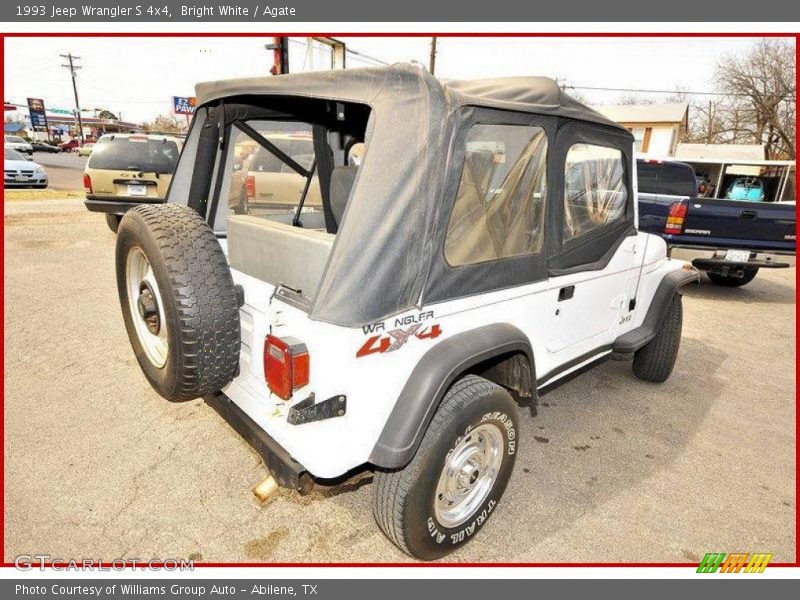 Bright White / Agate 1993 Jeep Wrangler S 4x4