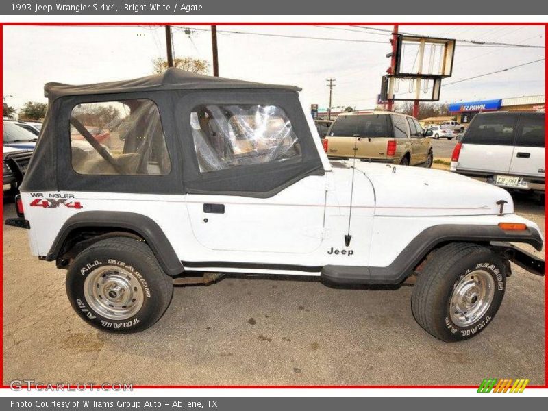 Bright White / Agate 1993 Jeep Wrangler S 4x4