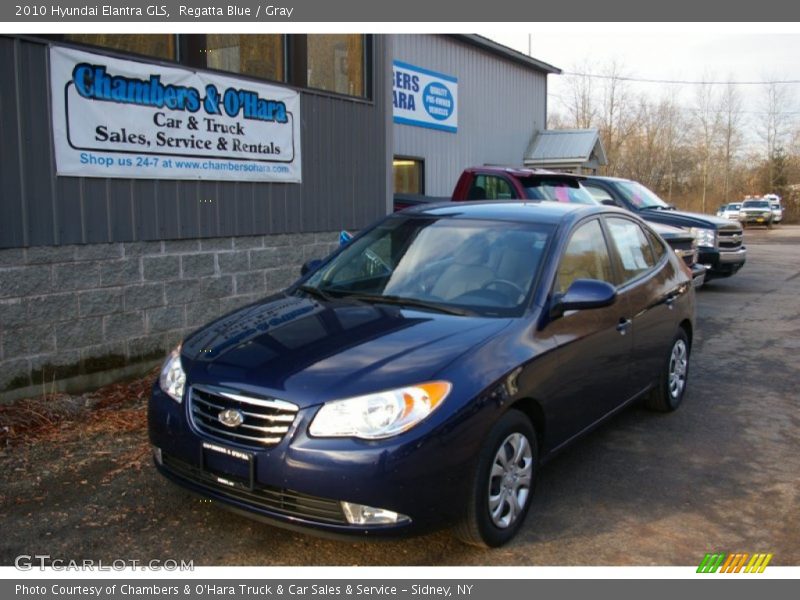 Regatta Blue / Gray 2010 Hyundai Elantra GLS