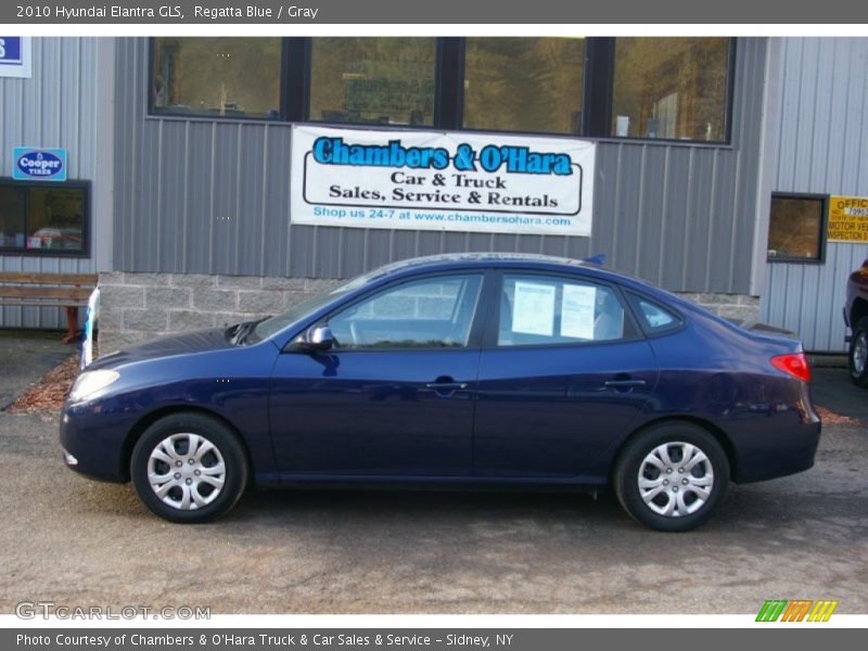 Regatta Blue / Gray 2010 Hyundai Elantra GLS