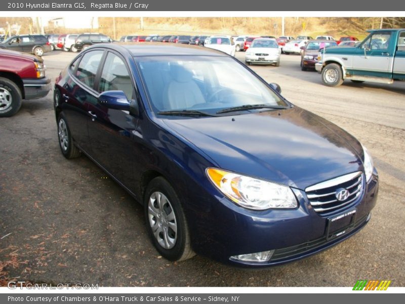 Regatta Blue / Gray 2010 Hyundai Elantra GLS