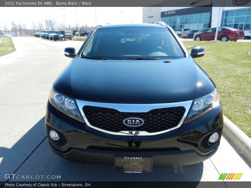 Ebony Black / Black 2012 Kia Sorento EX AWD